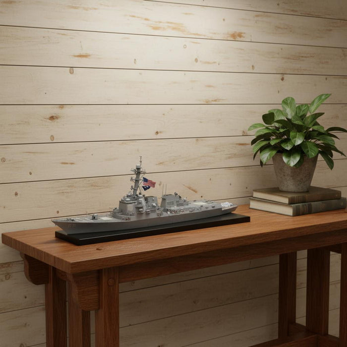 Hand Painted Model Boat (624274) - Gray