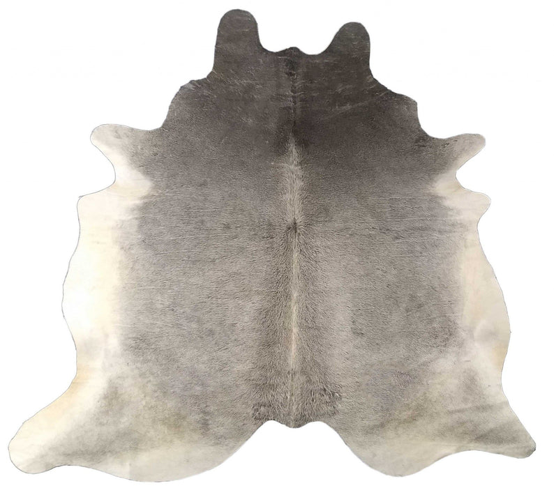 6.5' Brazilian Natural Cowhide Area Rug - Gray