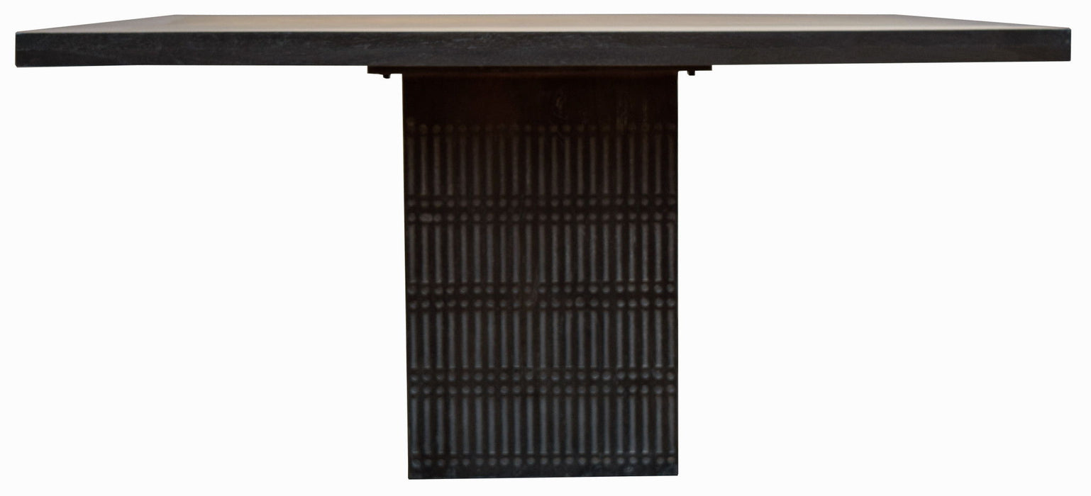 60" Antique Square Solid Wood Dining Table - Brown