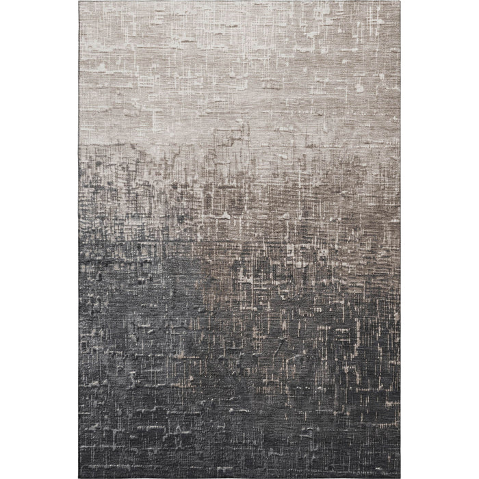 10' X 14' Ombre Washable Area Rug With UV Protection (683363) - Khaki / Gray / Charcoal