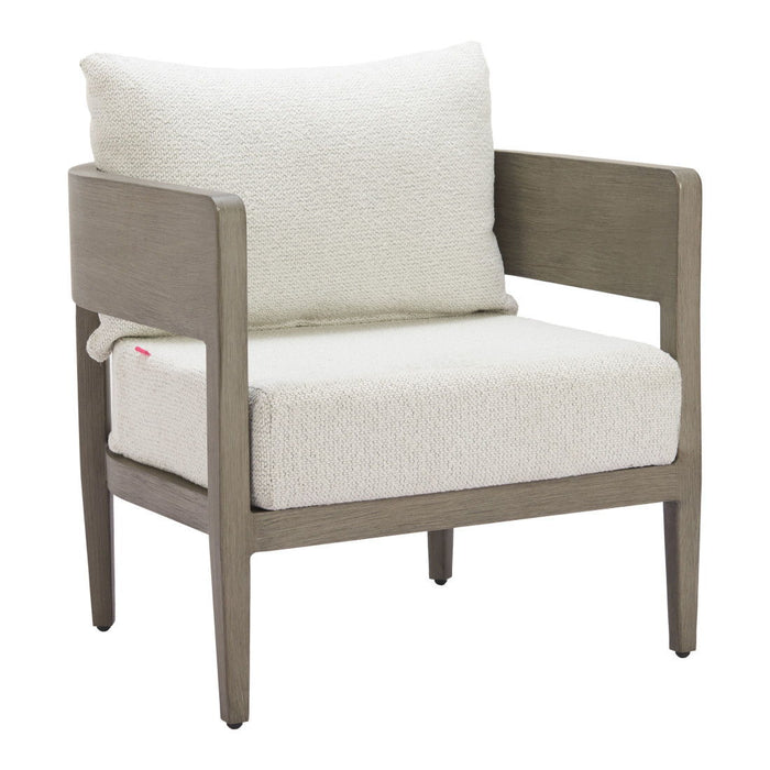28" Modern Upholstered Arm Chair - Beige