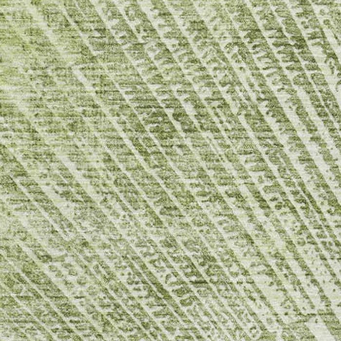 8' X 10' Geometric Washable Area Rug With UV Protection (648344) - Sage / Ivory