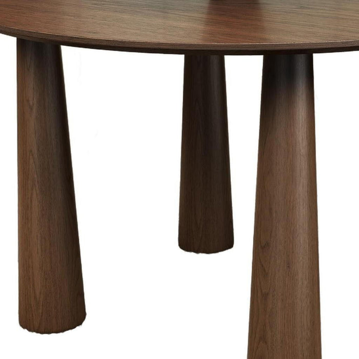 59" Wood Round Top Dining Table - Walnut