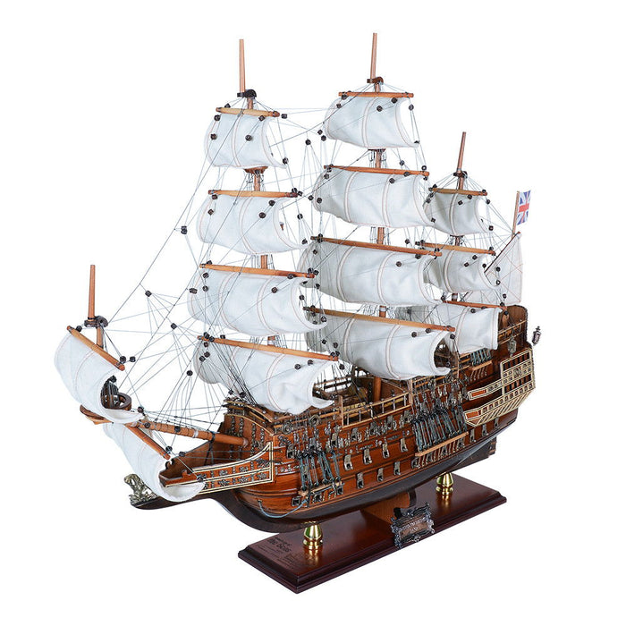 Hand Painted Model Boat (624633) - Light Brown / White