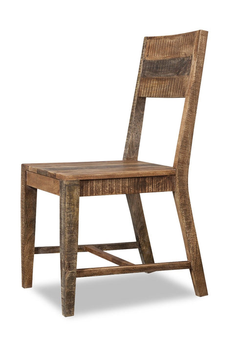 Solid Wood Open Back Side Chairs For Dining Room (Set of 2) - Brown