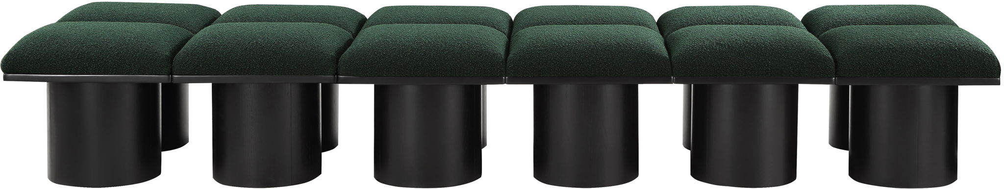 Pavilion - 12 Piece Modular Bench With Black Base