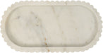 Marble tray by Meridian Furniture featuring a sleek, round design with natural white and gray marble patterns.