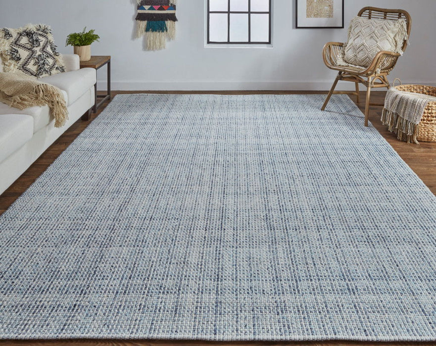 10' x 14' Hand Woven Area Rug - Tan And Blue
