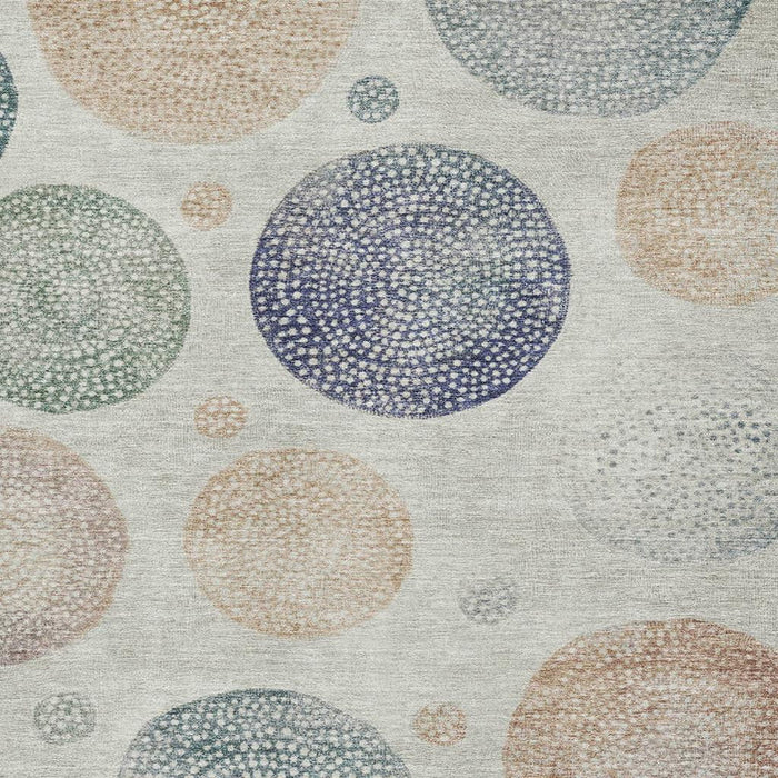 10' X 14' Geometric Washable Area Rug With UV Protection (707359) - Beige / Blue
