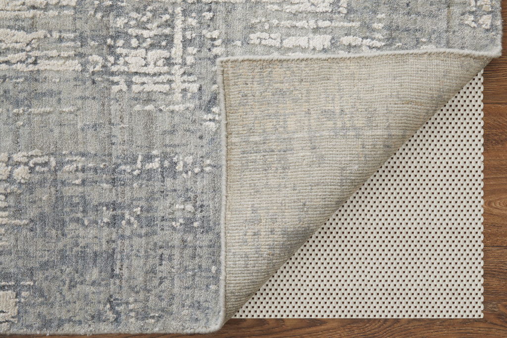 3' x 5' Casual Abstract Hand Woven Worn Faded Area Rug - Gray