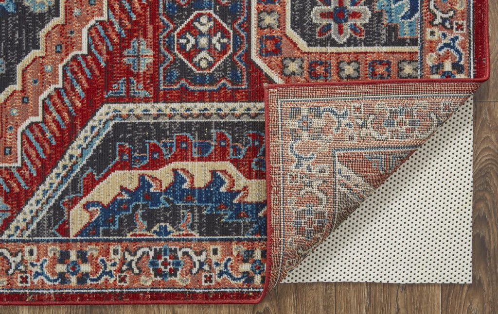 13' x 15' Abstract Power Loom Distressed Area Rug - Blue Gray