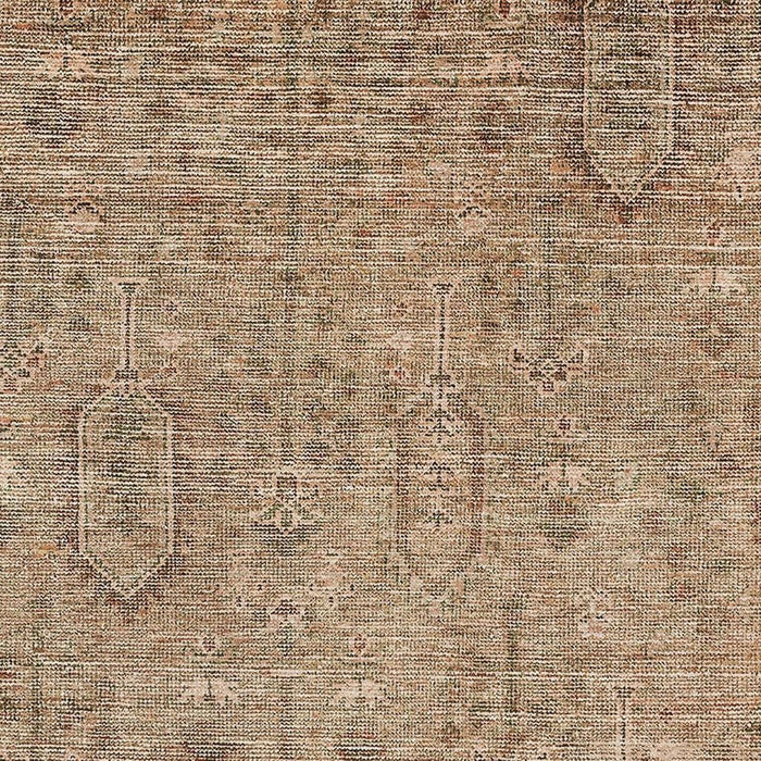 9' X 12' Southwestern Washable Area Rug With UV Protection - Terra Cotta And Copper