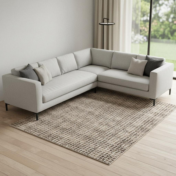 10' X 14' Geometric Area Rug (723677) - Brown / Gray