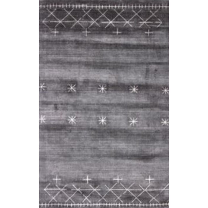 8' x 11' Ombre Hand Loomed Area Rug - Blue And Black