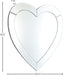 Silver heart-shaped accent mirror by Meridian Furniture with pearl accents, decorative wall mirror for elegant home decor.