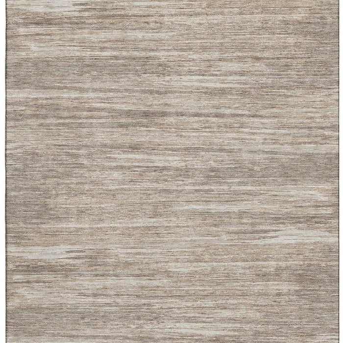 10' X 14' Striped Washable Area Rug With UV Protection (671258) - Taupe / Ivory / Beige
