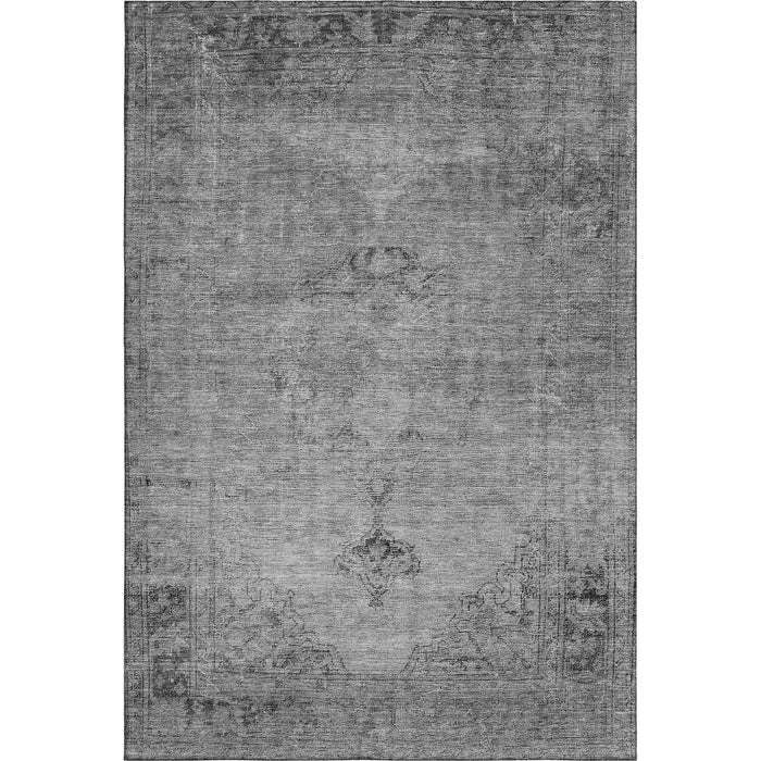 10' X 14' Oriental Washable Area Rug With UV Protection (654892) - Gray / Ivory