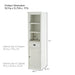 White Giga retro style 75-inch tall display shelf with cabinet, ideal for hallways, living rooms, and kitchens.