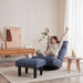 Giga adjustable Japanese reclining floor chair with metal frame, featuring a cushioned seat and backrest for living room comfort.