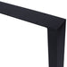 Set of two Giga square metal table legs with a wide, heavy-duty steel design for dining or desk support.