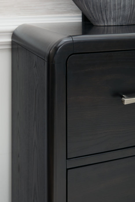 Rowanbeck - Dresser And Mirror - Black Rowanbeck - Dresser And Mirror - Black