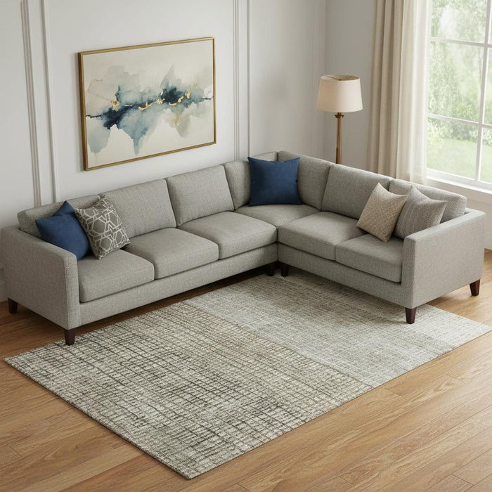 10' X 14' Geometric Washable Area Rug With UV Protection (705071) - Taupe / Brown