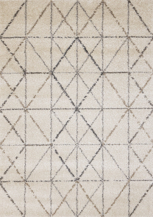 5' X 8' Tribal Area Rug (660277) - Cream / Gray