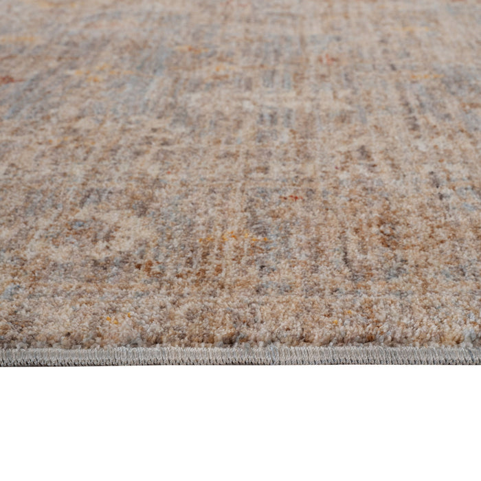 9' X 12' Floral Medallion Area Rug With Fringe - Blue And Sand