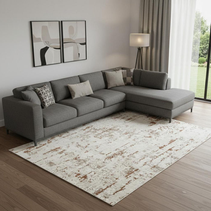 10' X 14' Abstract Area Rug (551510) - Cream