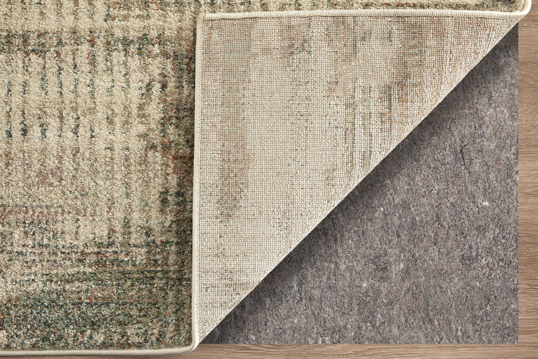 9' X 12' Abstract Distressed Area Rug - Ivory