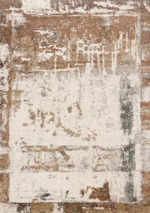 5' X 8' Abstract Area Rug (660029) - Beige / Brown
