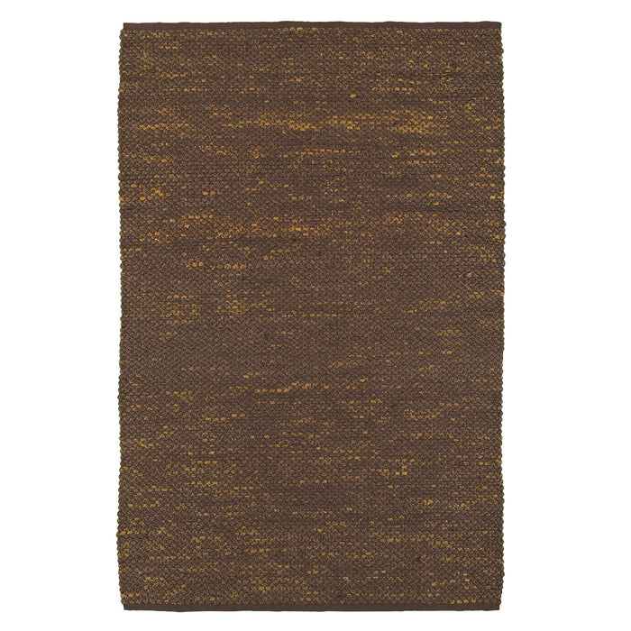 9' x 12' Hand Woven Area Rug - Brown Damask