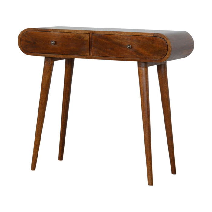 Solid Wood Solid Console Table With Two Drawers (719146) - Brown