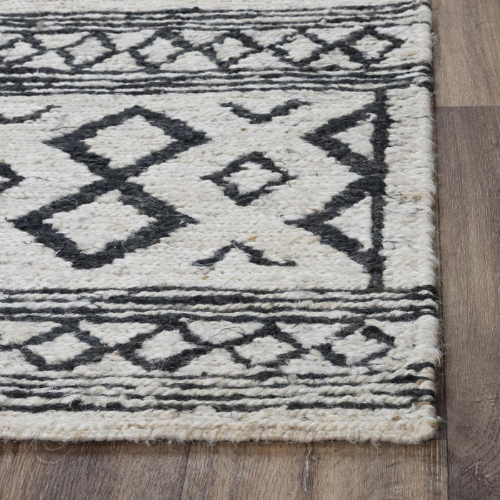 10' X 14' Jute Geometric Hand Woven Area Rug (747096) - Beige / Black