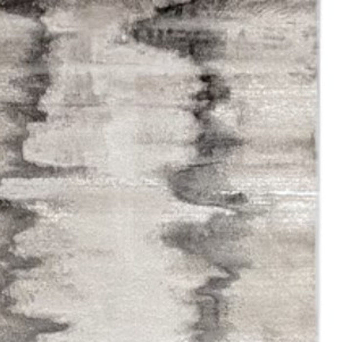 13' x 20' Abstract Power Loom Area Rug - Gray Ivory And Taupe