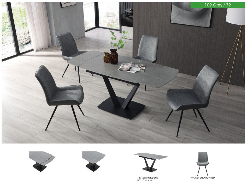 109 - Ceramic Dining Table With Extension
