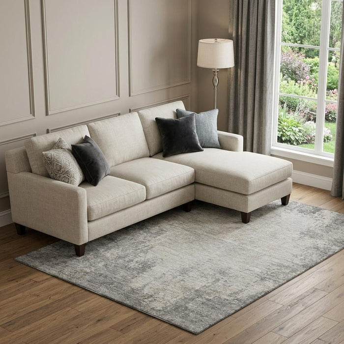 10' X 14' Abstract Washable Area Rug With UV Protection (674850) - Gray / Ivory