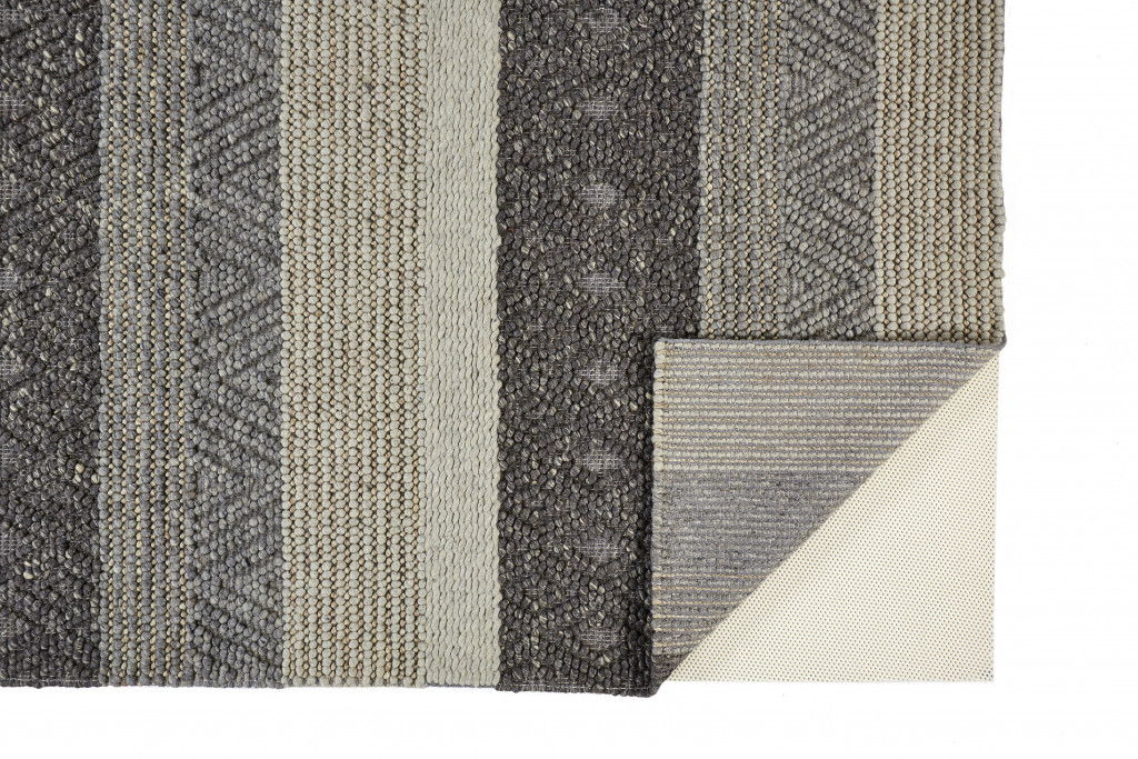 10' x 13' Wool Floral Hand Woven Area Rug - Gray