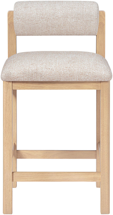 Roundhill - Fabric Counter Stool - Natural Frame
