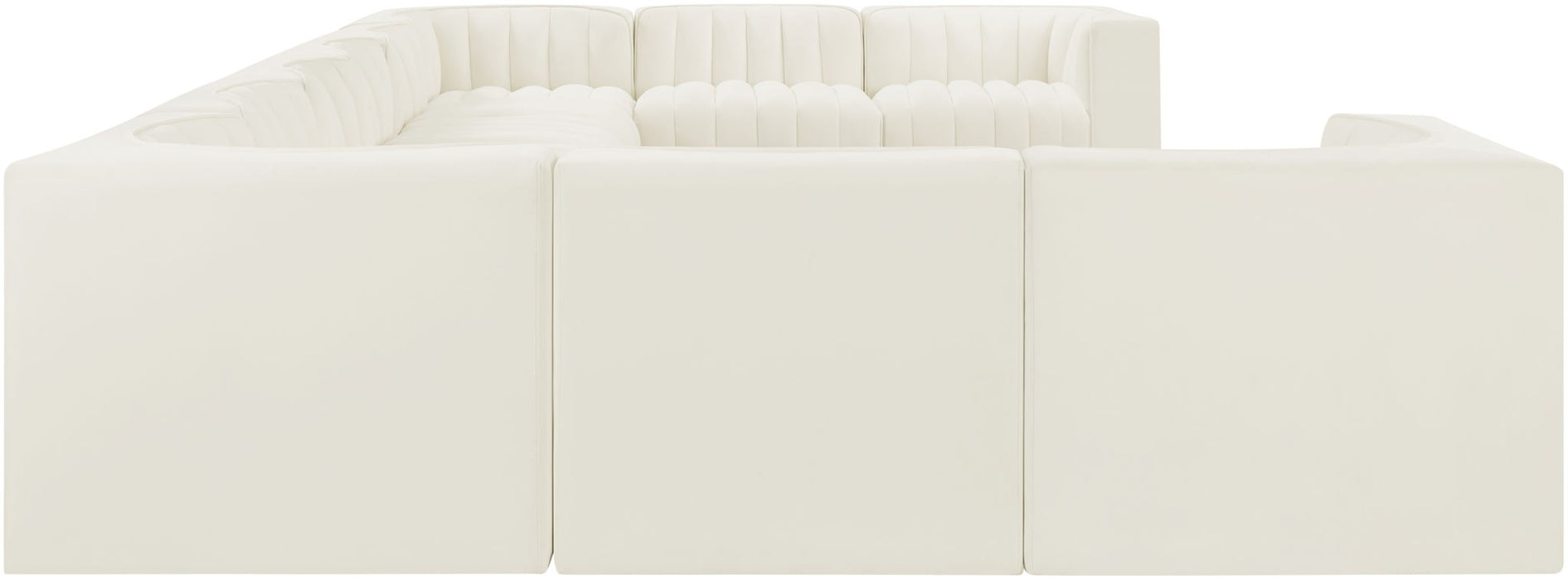 Rummi - Velvet Performance Fabric Upholstered 10 Piece Modular Sectional