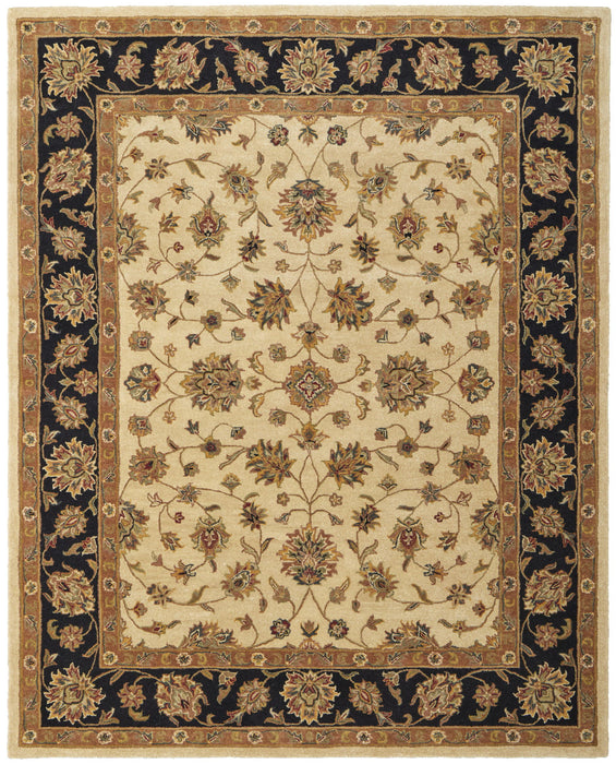 5' X 8' Oriental Hand Tufted Area Rug - Tan
