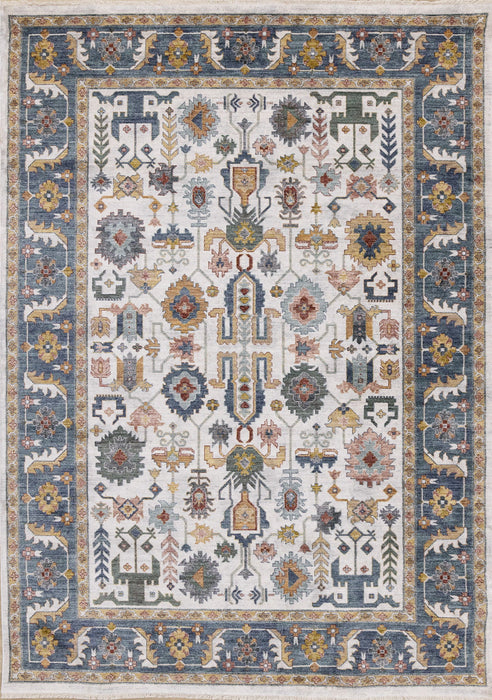 8' X 10' Medallion Area Rug (660204) - Cream / Blue / Green