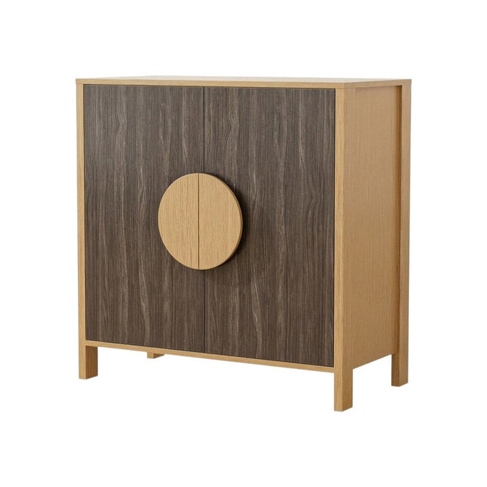 63" Solid Wood Console Accent Cabinet With Two Doors - Sepia