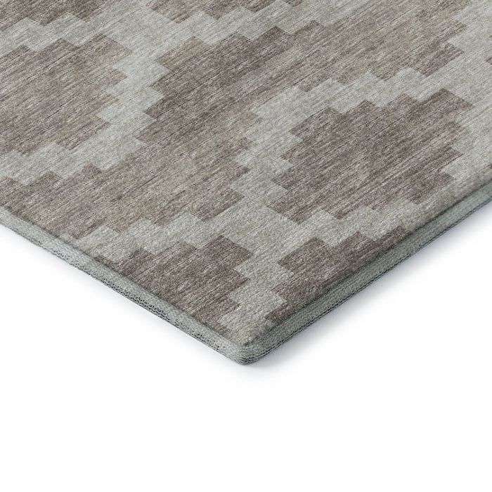 8' X 10' Tribal Washable Area Rug With UV Protection (644944) - Tan / Ivory / Beige
