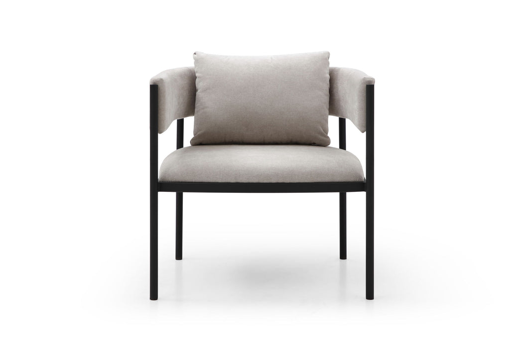Cotton Blend Metal Lounge Chair Toss Pillow (Set of 2) - Gray / Black
