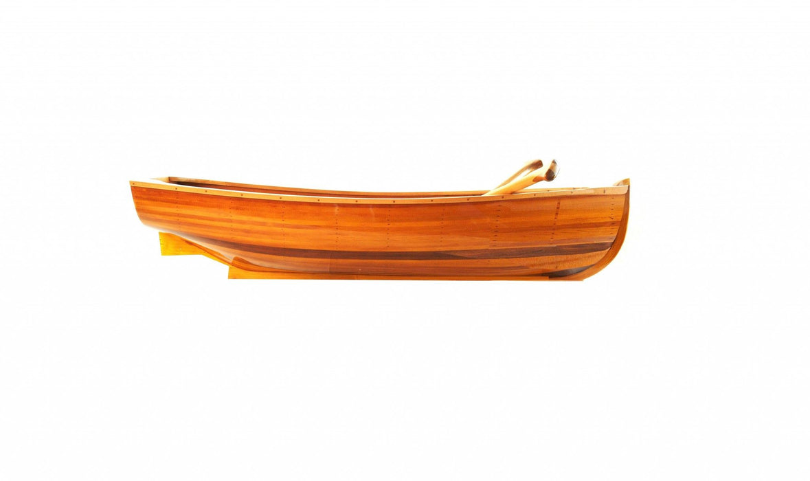 Hand Painted Model Boat Tabletop Sculpture (364298) - Brown