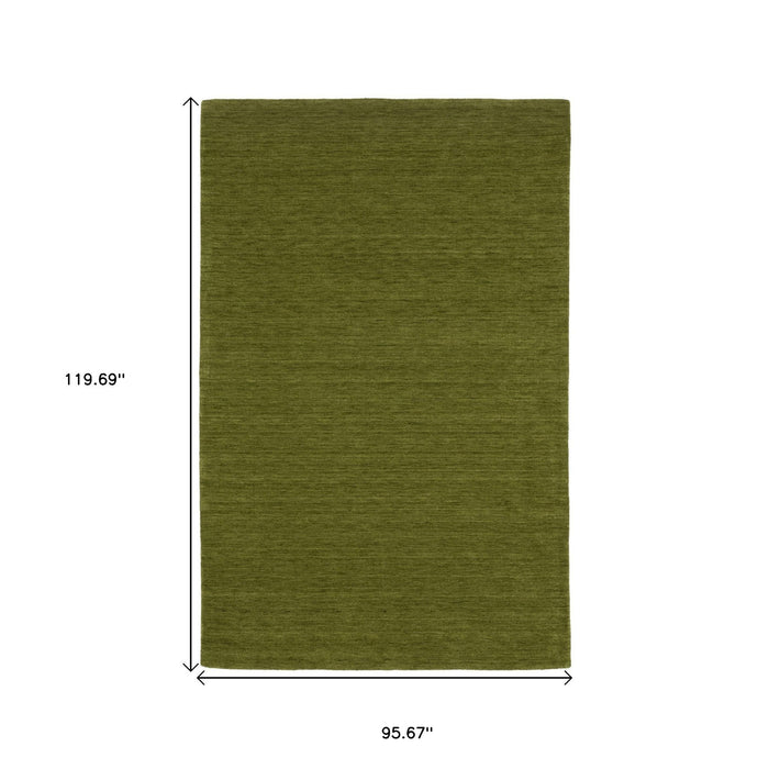 8' X 10' Wool Hand Tufted Area Rug - Green