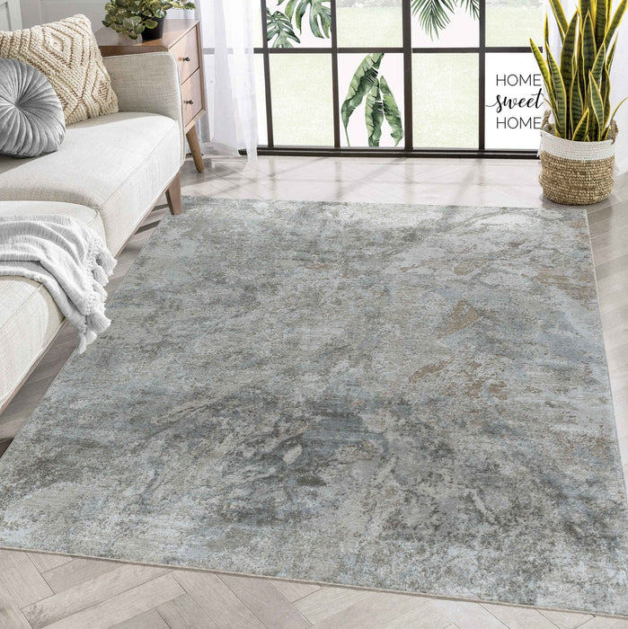 7.9' x 10.1' Abstract Power Loom Area Rug - Beige