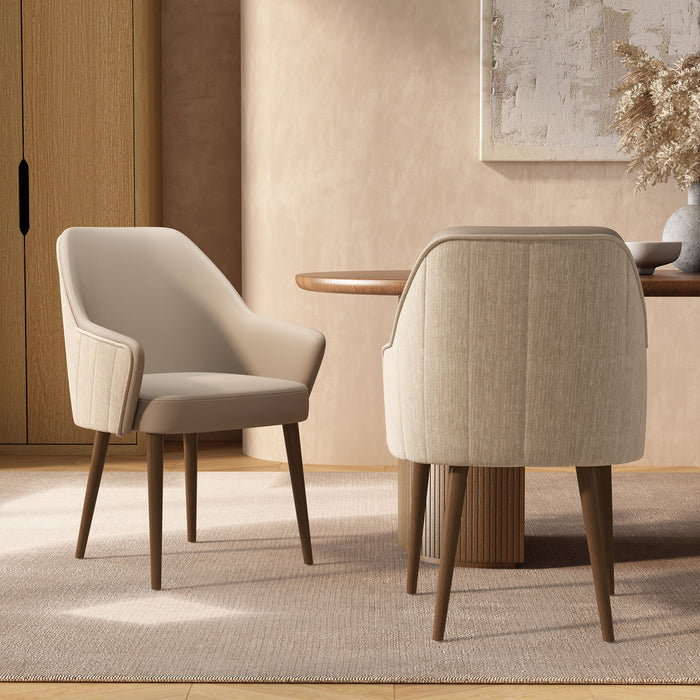 Manhattan Solace - Wood Upholstered Dining Armchair