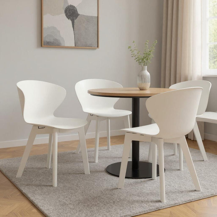 Heavy Duty Plastic Dining Side Chair (Set of 4) - White